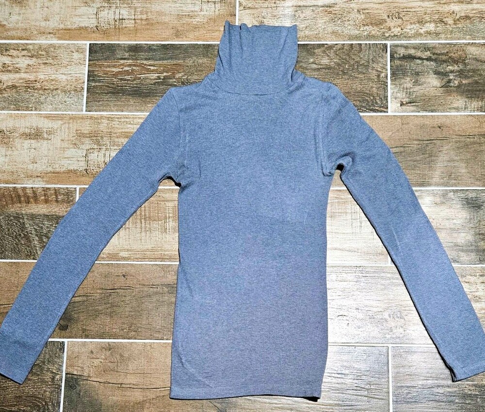 Uniqlo HEATTECH Extra Warm Women’s Base Layer Top Blue L Turtleneck LS